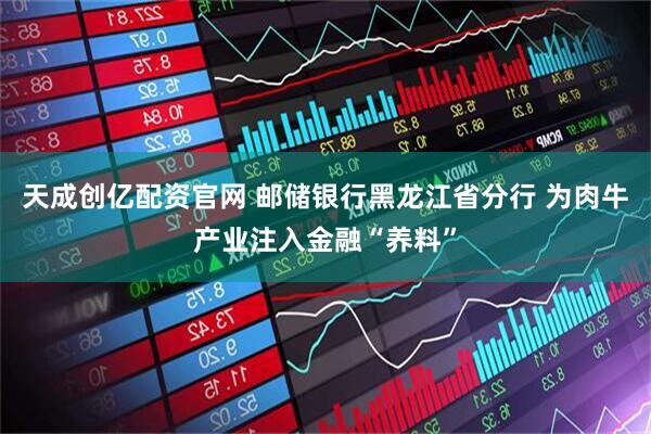 天成创亿配资官网 邮储银行黑龙江省分行 为肉牛产业注入金融“养料”